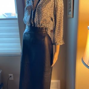 Vintage leather skirt